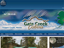 Tablet Screenshot of gatecreekcabins.com